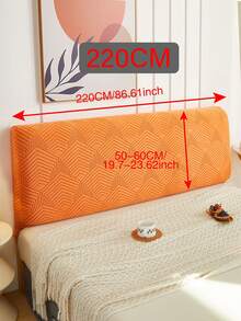 1pc Jacquard Bed Headboard Cover Solid Color Elasticity Bedhead Protective Cover All-Inclusive Soft Cozy Bedhead Cover