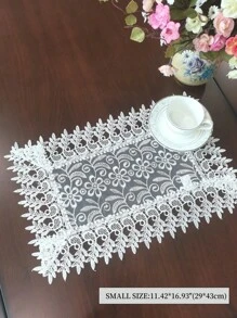 100% Polyester Fabric, Fully Embroidered Khaki Table Runner/Runner, Embroidered Craftsmanship, Suitable For Dining Table, Desk, Coffee Table, Vanity, Home Decor, Seasonal, Indoor & Outdoor, Parties, Weddings, Gatherings, 1pc