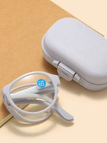 1 Nuevo espejo plegable portátil 2025 con patas de resorte, cómodo para hombres y mujeres, gafas de lectura con diseño de moda (hay varios colores según el grado) - Multicolor - Ver 3