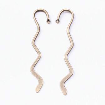 10 件 DIY 珠宝配饰复古锌合金创意金属书签吊坠书签发夹头饰吊坠，学校用品，返校