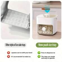 48-Slot Extra Large 2-Layer Ice Bucket With Built-In Mold, Portable Design For Easy Ice Making And Storage, Quick Access, Suitable For Parties, Outdoor Activities, Home Kitchen, Restaurant And Camping, Transparent Lid And Easy Grab Design