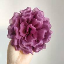 1pc 12cm Elegant Peony Flower Brooch, Women's Lapel Pin For Dresses Suit, Appropriate For Wedding, Party, Daily Wear, Holiday Gift
