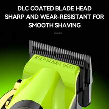 Kemei 1个KM-2035男士电动理发器，专业沙龙级，无线设计，带保护套，2600mAh电池，含充电底座