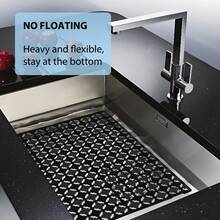 2pcs Kitchen Sink Mat Dish Drying Mat Sink Protector Dish Drying Pad For Bottom Of Kitchen Sink - 2PCS-solid Black - View 7