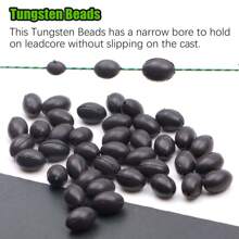 Accesorii pentru pescuit la crap, 10 buc. Mărgele spațiale de tungsten pentru miez de plumb, lider fără plumb, cârlig de pescuit, echipament terminal de linie