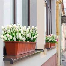 4 Bundles Artificial Tulips Flowers Bouquet Home Garden Wedding Decor