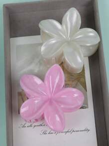 Set de 2 pinzas de flor de acrílico con efecto mármol para recogidos de mujer, accesorios elegantes para el día a día, pasador decorativo para el cabello, regalo del Día de San Valentín, pinza para el pelo, sujetador de cabello, clip para el cabello