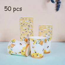 10/25/50 Pieces, 9-Ounce Cartoon Animal Themed Paper Cup Party Supplies, Disposable Party Paper Cups. Suitable For Multiple Use, Picnic Supplies, Birthday Parties, Camping, Decoration, And Celebration Events. Party Gifts, Bridal Showers, Restaurant Decorations, Kitchen Utensils, Parties, Dinosaurs, Whales, Bees, Elephants