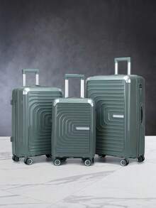3pcs/Set 20+24+28 Inch Lightweight Spinner Luggage Set, Quiet Password Suitcase With Durable Wheels, Travel Trolley Case Vacation Travel Accessories Summer Travel Essentials - Multicolor - View 10