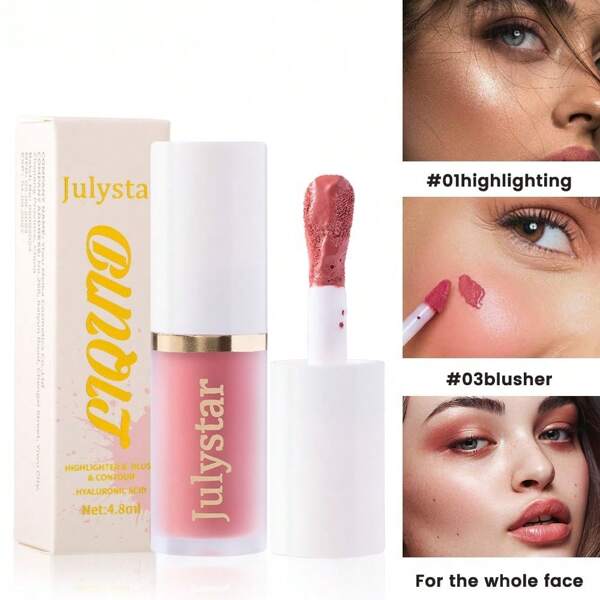 Six Powder Blusher With Long-Lasting Moisturizing Rouge, With Three-Dimensional Appearance And Contour To Make The Face Natural
