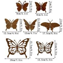 1 Stück rustikale Metall Schmetterling Statue, lebendiger und energiegeladener Schmetterling, Heimdekoration, Außengarten Dekoration, Outdoor Wandkunst, Muttertag, Abschlussgeschenk
