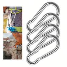 10 pezzi Moschettoni da arrampicata da 60mm, durevoli e lisci, adatti per appendere cesti di fiori, campeggio, escursionismo, attrezzature fitness, ganci per uso esterno