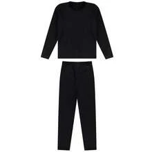 Kit 3 Set Of Thermal Top And Pants For Unisex Children, Sizes 1 To 16 - Black - View 3