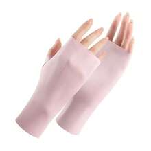 1 Pair Unisex Summer One Size Fingerless Glove, Elastic Ultra-Thin Fabric Breathable And Cool, Available For Running Cycling Fishing Hiking Camping Outdoor Sports