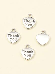 30Pcs Heart Charms Pendants For Making Handmade DIY Jewelry Accessories - Antique Silver - View 4