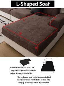 1pc All Season Stretch Sofa Cover, Plush Fleece Anti-Slip Anti-Spill Full Wrap Sofa Seat Cushion Slipcover, Machine Washable Dust-Proof Durable Furniture Protector For L-Shaped Sofa And 1/2/3/4 Seater