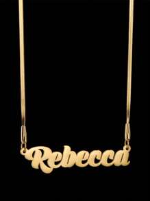 Personalisierte, individuelle Namenskette mit Krone Herzanhänger, Edelstahlkette für Frauen, Weihnachtsschmuck-Geschenk, Gold, Stil, Farbe, Vintage, Schlicht, Unisex, Lässig, Süß, Individuell, Personalisiert, Einzigartig, Ideales Geschenk für ihn, Ideales Geschenk für sie, sie, Freund, Freundin, Vater, Mutter, Familie, Freunde, für Jahrestag, für Geburtstag, für Abschluss, für Abschlussball, für Party