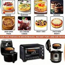 1个弹簧式蛋糕模具，4/7/8英寸碳钢慕斯蜂窝模具，碳钢烘焙模具，面包蛋糕冷却架，可拆卸底部烘焙蛋糕模具，弹簧式烘焙模具，烤箱配件，烘焙工具，厨房小工具，空气炸锅配件 - 黑色 - 查看 7