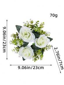 1个，15.75*14.96英寸白色郁金香花环，人造装饰花卉，美式农舍风格 - 适合悬挂于前门、室内橱窗展示、户外装饰、派对花园、家居装饰 - 多色A - 查看 12