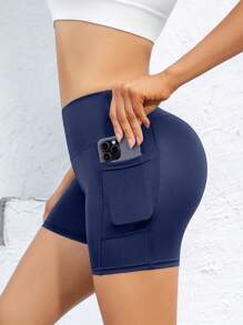 Pantalones cortos deportivos de mujer, Mallas deportivas de mujer, Mallas con bolsillos, Shorts de ciclista negros, Pantalones cortos de entrenamiento de mujer con bolsillos, Pantalones de yoga de cintura alta con control de abdomen, Pantalones ajustados de compresión, Pantalones cortos para correr/entrenar con sensación de desnudez