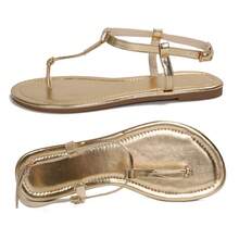 Comfortable Solid Color Sandals For Women Lightweight Summer Beach Footwear - Vàng - Xem 5