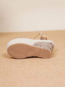 Giày sandal cao gót nữ size 33-34, thanh lịch, dự tiệc, phong cách bohemian, đám cưới, gợi cảm, thời trang, có khóa cài, chất liệu đính sequin, quai đeo, đế xuồng dày, thích hợp ngoài trời, mùa hè, cao 14cm, sandal siêu cao gót. - Rượu sâm banh - Xem 9