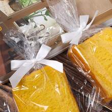 50 个装紫色缎带扭结蝴蝶结，适用于零食袋、礼品袋、烘焙糖果袋和包装装饰丝带蝴蝶结、礼品蝴蝶结 - 白色 - 查看 4