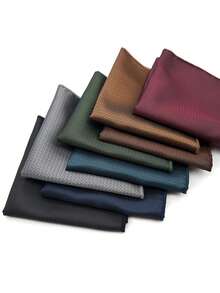 1 件多色方形手帕，男士口袋巾，适合西装、婚礼、伴郎、日常穿着