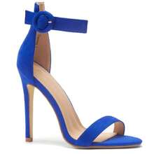 Women's Heeled Dress Sandals Open Toe Ankle Strap High Stiletto Wedding Party Pump H-Charming - 皇家藍 - 查看 5