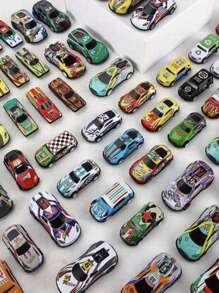 10pcs/20pcs/30pcs Alloy Car Mini Tin Back Racing Baby Toy Car Inertial Boy Simulation Fall-Resistant (Random),Back To School