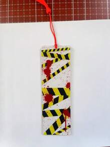 1pc Blood Vampire Blood Hand Print Bookmark, Scary Gag Gift Bookmark For Halloween, Holiday Gift, Acrylic Bookmark School Supplies,Back To School