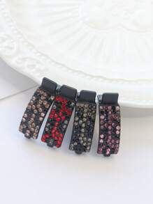 1/4/6Pcs Colorful Rhinestone Bangs Side Clips – Light Luxury Hair Clips For Women & Teens | Fashionable Duckbill & Ponytail Clips With Dazzling Diamonds | Exquisite Headwear For Daily Wear, Parties, Bathroom, Bedroom, Living Room​ Back To School