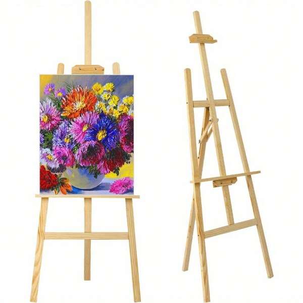 Wooden easel Large studio easel Adjustable standing easel Field easel Wooden easel Canvas stand