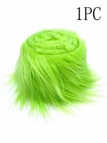 Tira de tela de piel de felpa artificial - Pelo rizado recortado previamente para barbas de gnomos, disfraces de cosplay y decoraciones, para decorar el dobladillo de faldas, material de ribete de piel artificial