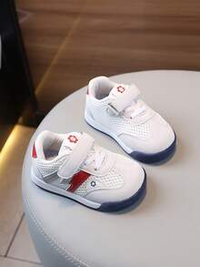 1 paire de baskets de sport respirantes en maille pour enfants, légères et antidérapantes, doublure douce, convient aux garçons et aux filles en toutes saisons