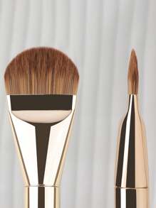 1/2/3/4 pezzi Pennelli per fondotinta, Pennello piatto ultra sottile per fondotinta, Pennello tondo per contouring del viso, Pennello piatto per contouring, Multiuso