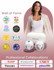 Momcozy M5 Hands Free Breast Pump, Double Wearable Breast Pump Of Baby Mouth Double-Sealed Flange With 3 Modes & 9 Levels - Màu tím - Xem 7