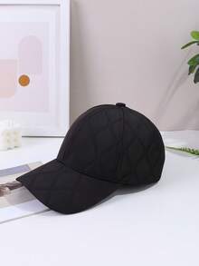 1pc Women's Solid Color Embroidery Textured Oversized Adjustable Hard Top Baseball Cap, Fashionable & Versatile For Casual Daily Wear - Embroidery Pattern - View 13