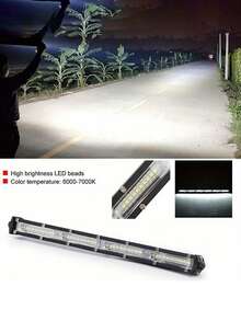 GLANBERT 4/7/14/20inch Car LED Lights Bar 27/60/120/180W Ultra-Thin Medium White Net Light Bar For Car, SUVs, Trucks