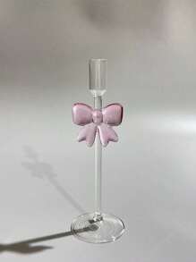 1 pieza Soporte de vela creativo y lindo con lazo extra grande, Soporte de vela para decoración de restaurante de alta gama, Soporte de vela decorativa para una cena romántica a la luz de las velas