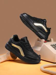 scarpi sportivi bianche semplici per adolescenti in primavera/autunno, suola spessa ammortizzante, tomaia in tela traspirante, morbide e confortevoli, scarpe casual adatte per la scuola, uso quotidiano, essenziali per studenti