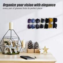 2pcs Acrylic Sunglasses Display Rack Various Glasses Office Home Decoration Glasses Storage Rack Holiday Party Gift