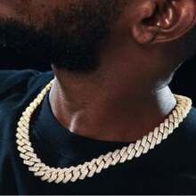 2 Stücke Modisches Curb Kette Halsketten und Armband Set im Hip-Hop Stil, Unisex Rapper Schmuck Set, perfektes Geschenk für coole Freunde