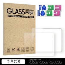 Data Frog 2/3/5pcs Tempered Glass Film For R36S 3.5 Inch Game Console Screen Protector Cover Film For R35S RGB20S Game Handheld - Set - View 10