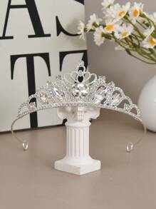 1 Stück minimalistisches Haarband mit Herz- und Kronenmuster, bezaubernder Prinzessinnenstil, geeignet für Brautjungfern, Geburtstags-Partys, Festivals, Prinzessinnen- und Ritter-Themen-Events