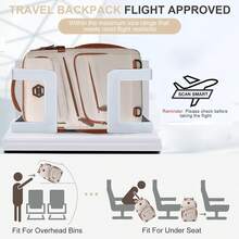 Travel Backpack, Men's And Women's Laptop Backpack, University Backpack, Airline Approved Business Work Bag With Shoe Compartment, Suitable For 15.6-Inch Laptops - White - View 5