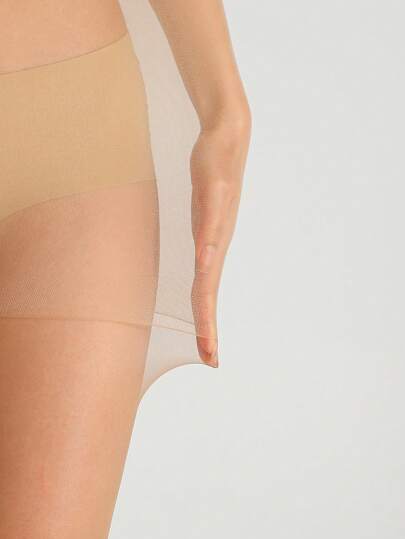 [MoiréAllure]1pc Solid Color Casual-Sports Nylon Pantyhose, Transforming You From A Styling Novice To An Ambiance Goddess. Suitable For 365 Days, From Commuting To Dating, Spring To Winter