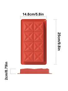1pc Chocolate Bar Mold Deep Dubai 1 Inch Pistachio Chocolate Bar Silicone Thick Mold For Stuffed Bar, Large Candy Bar Mold For Filling