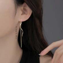 1 Pair Women's Simple S-Shape Tassel Ear String Earrings