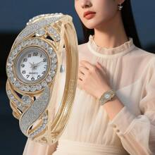 1pc Women's Fashion Simple Elegant Low-Cost Quartz Bracelet Watch